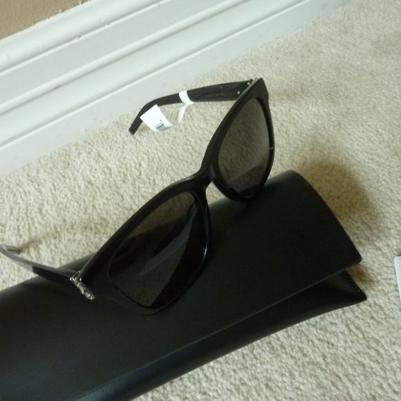 Saint Laurent YSL Logo Side Polarized Acetate Sunglasses (Black) - Picture 9 of 14